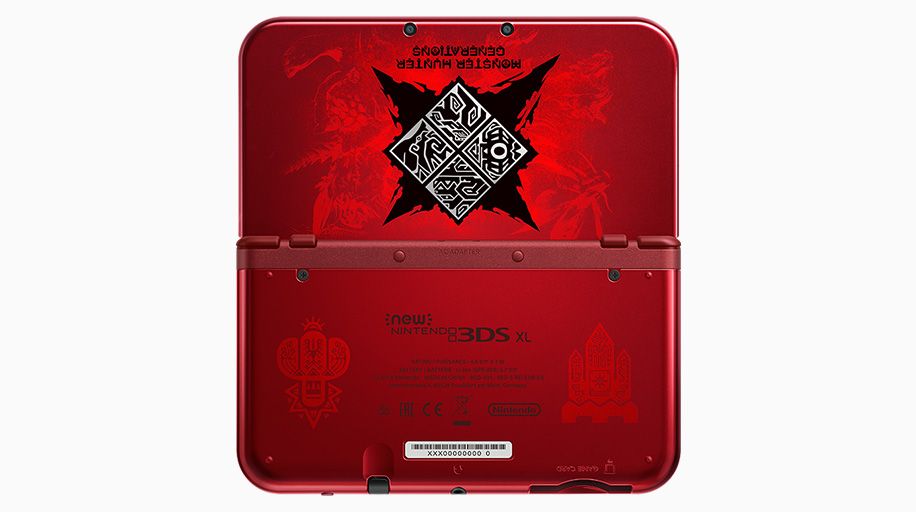 New Nintendo 3DS XL Monster Hunter Generations (Metallic Red